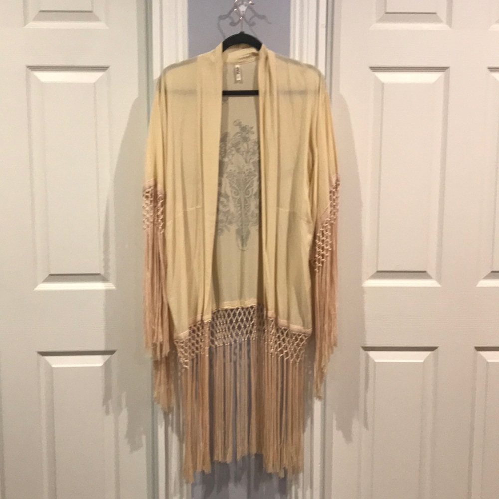 SPELL and the Gypsy COW SKULL KIMONO fringe OS - Picture 5 of 8